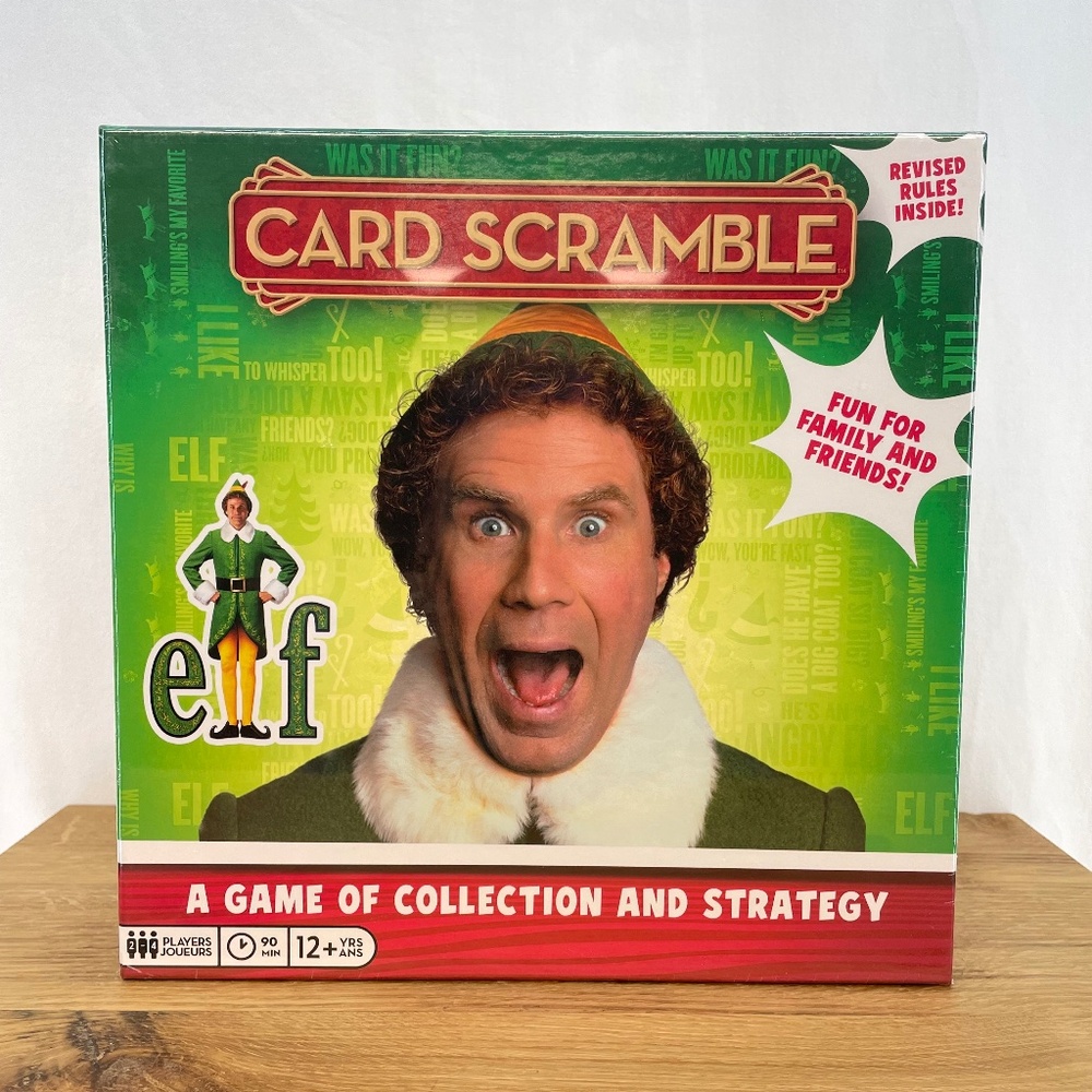 Elf Card Scramble Game Warner Brothers Holiday Christmas - NEW